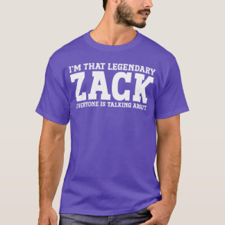 Zack Persoonlijke naam Voornaam Grappige Zack vrie T-shirt