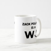 Zack Polanski Anker Ontwerp Mok Grappig Minimalist (Voorkant rechts)