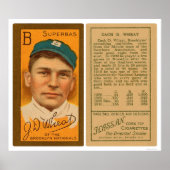 Zack Wheat Brooklyn Superbas Baseball 1911 Poster (Voorkant)