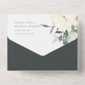 ZACK ZWARTE WITTE WATERVERF BUNCH WEDING ALL IN ONE UITNODIGING (Achterkant)