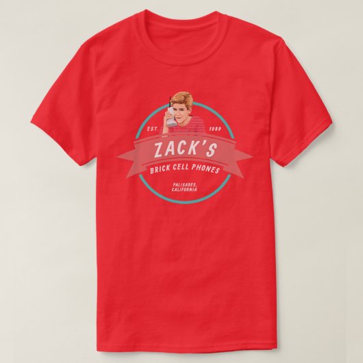 Zacks Brick Cell Phones EST 1989 T-shirt (Design voorkant)