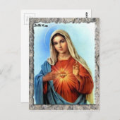 ZACRED HEART OF MARY 01  PRODUCTS BRIEFKAART (Voorkant / Achterkant)