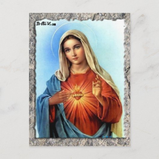 ZACRED HEART OF MARY 01  PRODUCTS BRIEFKAART (Voorkant)