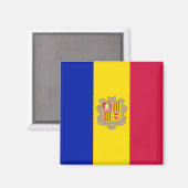 zAD002 VLAG Andorra — Fridge Magnet (Voorkant / Achterkant)