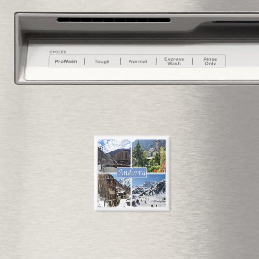 zAD003 ANDORRA, La Vella, mozaïek, Fridge Magneet (Insitu (Vaatwasser))