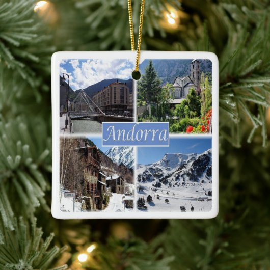 zAD003 ANDORRA, La Vella, mozaïek, Keramisch Ornament (Boom)