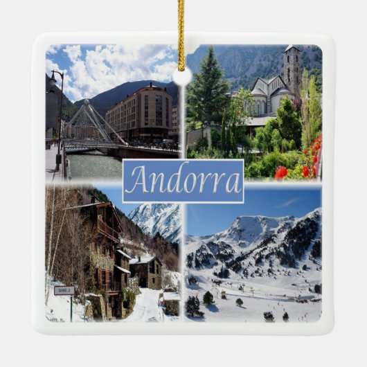 zAD003 ANDORRA, La Vella, mozaïek, Keramisch Ornament (Achterkant)