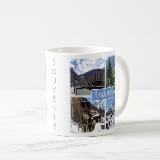 zAD003 ANDORRA, La Vella, mozaïek, Koffiemok (Voorkant rechts)