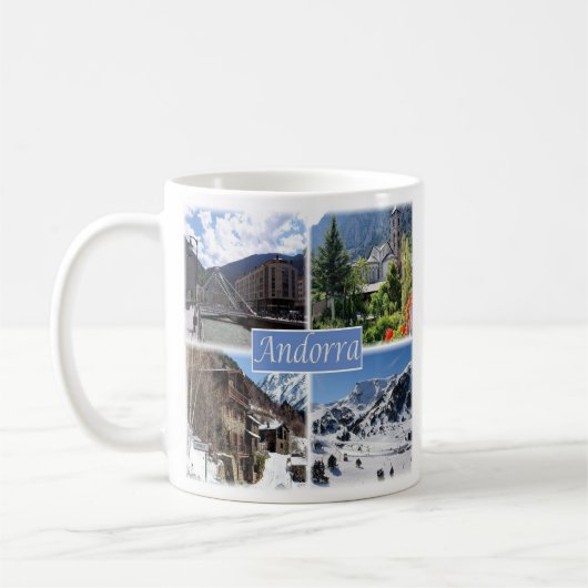 zAD003 ANDORRA, La Vella, mozaïek, Koffiemok (Links)