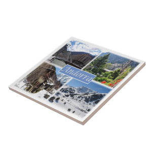 zAD003 ANDORRA, La Vella, mozaïek, Tegeltje