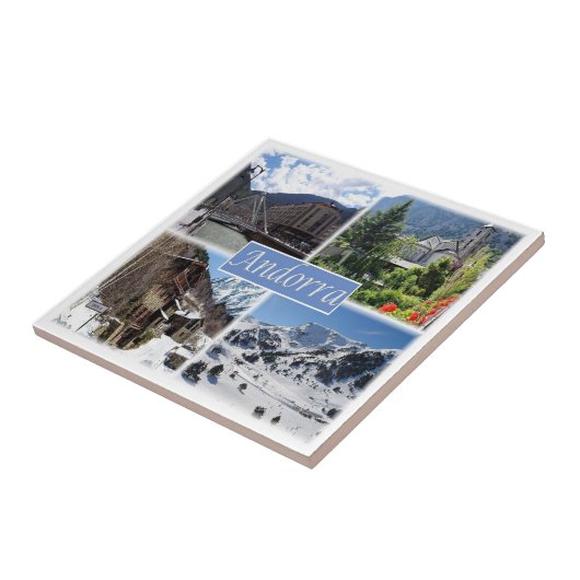 zAD003 ANDORRA, La Vella, mozaïek, Tegeltje (Zijkant)