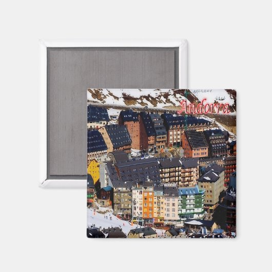 zAD006 - ANDORRA panorama - Fridge Magneet (Voorkant / Achterkant)