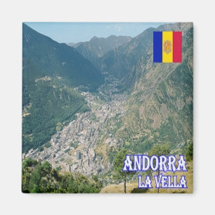 zAD009, LA VELLA Andorra, Koelkast Magneet