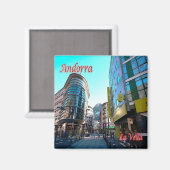 zAD011, LA VELLA centrum, Andorra, Koelkast Magneet (Voorkant / Achterkant)