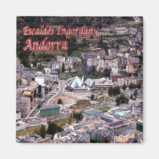 zAD016 ESCALDES ENGORDANY Andorra, Koelkast Magneet (Voorkant)