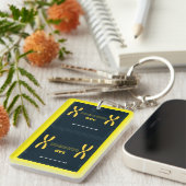 Zad aanwezigheid Acrylische Sleutelhanger (Voorkant Rechts)