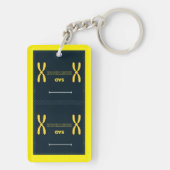 Zad aanwezigheid Acrylische Sleutelhanger (achterkant)