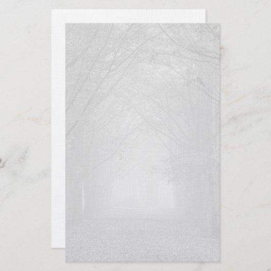 Zad-bospad in het mist-briefpapier briefpapier (Voorkant / Achterkant)