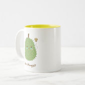 Zad Durian zonder hugs Tweekleurige Koffiemok (Voorkant links)