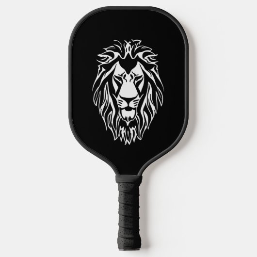 Zad leeuw zwart-wit decimaal pickleball paddle (Voorkant)