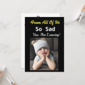 Zad Pensioen Funny Grumpy Girl Iers Kaart (Voorkant / Achterkant in situ)