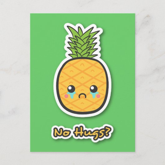 Zad Pineapple die geen knuffels krijgt Briefkaart (Voorkant)