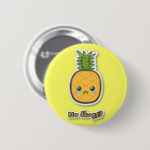 Zad Pineapple die geen knuffels krijgt Ronde Button 5,7 Cm (Voorkant /achterkant)