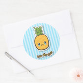 Zad Pineapple die geen knuffels krijgt Ronde Sticker (Envelop)