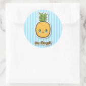 Zad Pineapple die geen knuffels krijgt Ronde Sticker (Tas)