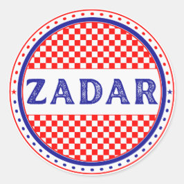 Zadar City Pride Embleem – Kroatische identiteit Ronde Sticker
