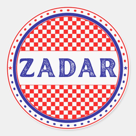 Zadar City Pride Emblem – Croatian Identity Ronde Sticker (Voorkant)