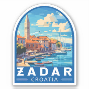 Zadar Kroatië Travel Art Embleem Sticker