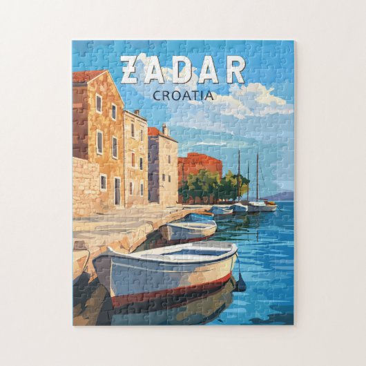 Zadar Kroatië Travel Art Vintage Legpuzzel (Verticaal)