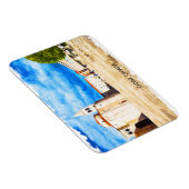 Zadar Kroatië Waterverf Panorama Uitzicht Magneet (Rechterzijde)