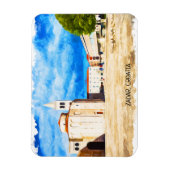 Zadar Kroatië Waterverf Panorama Uitzicht Magneet (Verticaal)