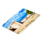 Zadar Kroatië Waterverf Panorama Uitzicht Magneet (Linkerzijde)