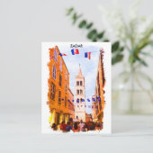 Zadar Kroatië Waterverf schilderij Briefkaart (Staand voorkant)