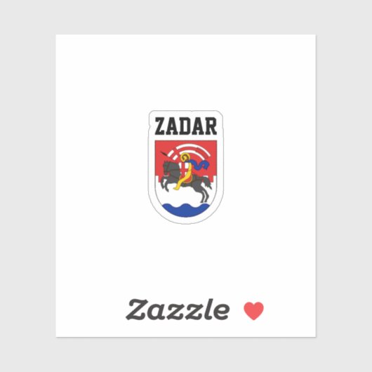 Zadar-wapen (Kroatië) Sticker (Vel)