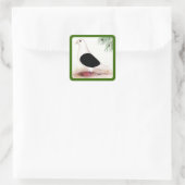 Zaddle Homer Pigeon Vierkante Sticker (Tas)