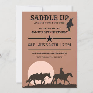 Zaddle Up Cowboy Birthday Uitnodiging