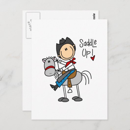 Zaddle Up Cowboy Tshirts en Gifts Briefkaart (Voorkant / Achterkant)