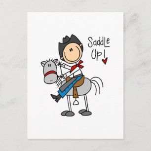 Zaddle Up Cowboy Tshirts en Gifts Briefkaart