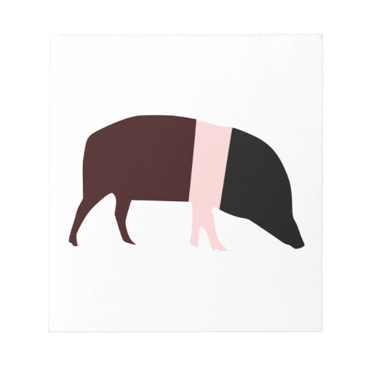 Zaddleback Pig-laptop Notitieblok (Voorkant)