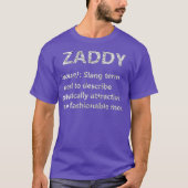 Zaddy Dictionary Definition Mode Meme T-shirt (Voorkant)