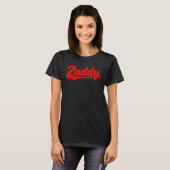 Zaddy retro player typography fashion pocket t-shirt (Voorkant volledig)