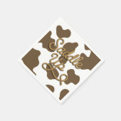 Zadel Aan Bruine Koe Land Westerse Rodeoparty Servet (Hoek)