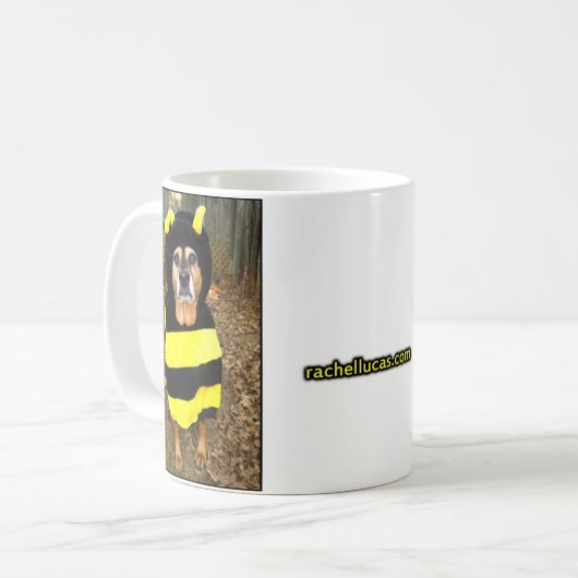 Zadel bijen mok (met witte achtergrond) (Voorkant links)