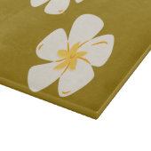 Zadel Bruin, Wit Orchidee Glas Snijplank (Hoek)