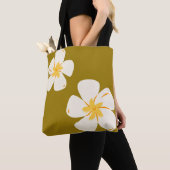 Zadel Bruin Wit Orchidee Tas (Dichtbij)