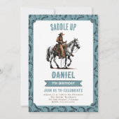 Zadel Cowboy verjaardag op Kaart (Voorkant)